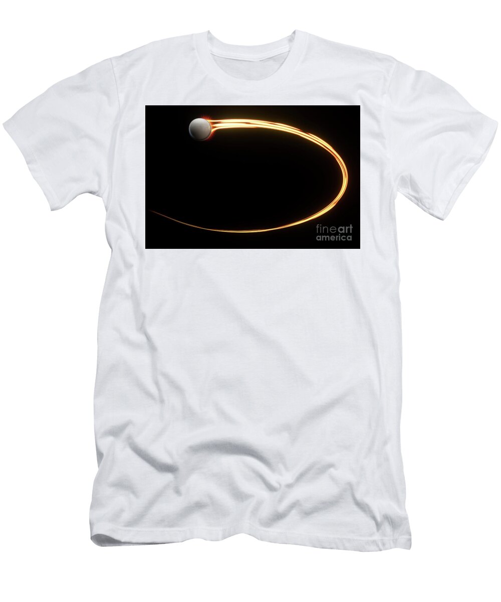 6 Cricket Sports Ball Light Trail Allan Swart T-Shirt