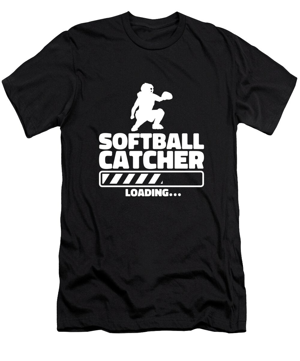 6 Softball Pitcher Batter Catcher Softball Crazy Squirrel T-Shirt