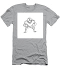 7 American Football Player Cartoon Black and White Aloysius Patrimonio T-Shirt