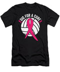 7 Dig for Cure Ribbon Volleyball Breast Cancer Natalie Lidford T-Shirt