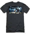 A Focused Basketball Player Is Dribbling on an Indoor Court Gazing Intently Likely Assessing His Odon Czintos T-Shirt