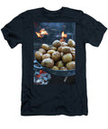 A Pan of Baked Potatoes in Front of a Glowing Grill Joerg Lehmann T-Shirt