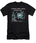 A Woman Cannot Survive on Wine Alone She Also Needs to Watch Eagles Wine Football Jayden Sadleir T-Shirt