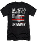 All Star Baseball Grammy USA Flag Dh Bubble T-Shirt