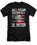 All Star Baseball Lil Sister USA Flag Dhbubble T-Shirt