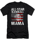 All Star Baseball Mama USA Flag Dhbubble T-Shirt