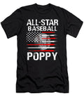 All Star Baseball Poppy USA Flag Dhbubble T-Shirt