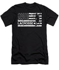 American Flag Lacrosse Gifts for Lacrosse Players Tom Schiesswald T-Shirt