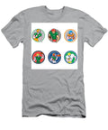 American Football Player Circle Cartoon Collection Set Aloysius Patrimonio T-Shirt