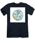 American Football Qb Throwing Circle Etching Aloysius Patrimonio T-Shirt