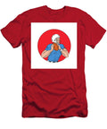 American Football Quarterback Ready Throw Ball Circle Drawing Aloysius Patrimonio T-Shirt