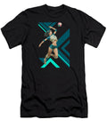 Athletic Female Volleyball Spiker with Bold Energy Dream Stuff T-Shirt