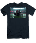 Atlanta Falcons Football Helmet on Field Kevin Walker and Pixel Reverie T-Shirt