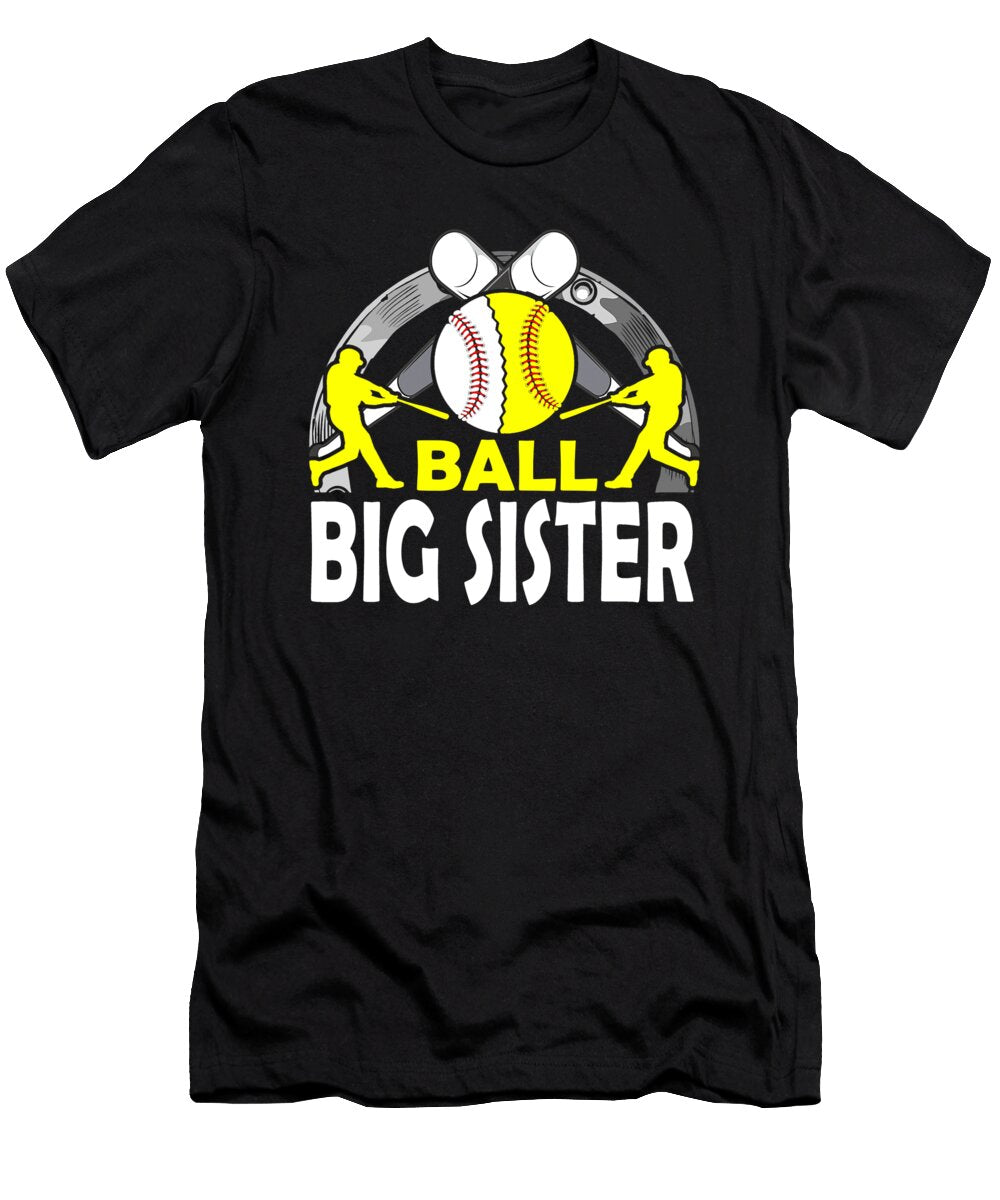Ball Big Sister Baseball Softball Dhbubble T-Shirt