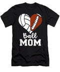 Ball Mom Heart Funny Football Volleyball Mom Dhbubble T-Shirt