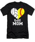 Ball Mom Heart Funny Softball Volleyball Mom Dhbubble T-Shirt