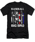 Baseball Big Bro Happy Fathers Day USA Flag Dhbubble T-Shirt