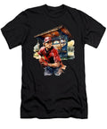 Baseball Fan Watercolor Baseball Dugout Pitcher Heidi Joyce T-Shirt