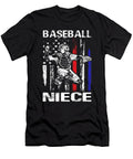 Baseball Niece Happy Fathers Day USA Flag Dhbubble T-Shirt