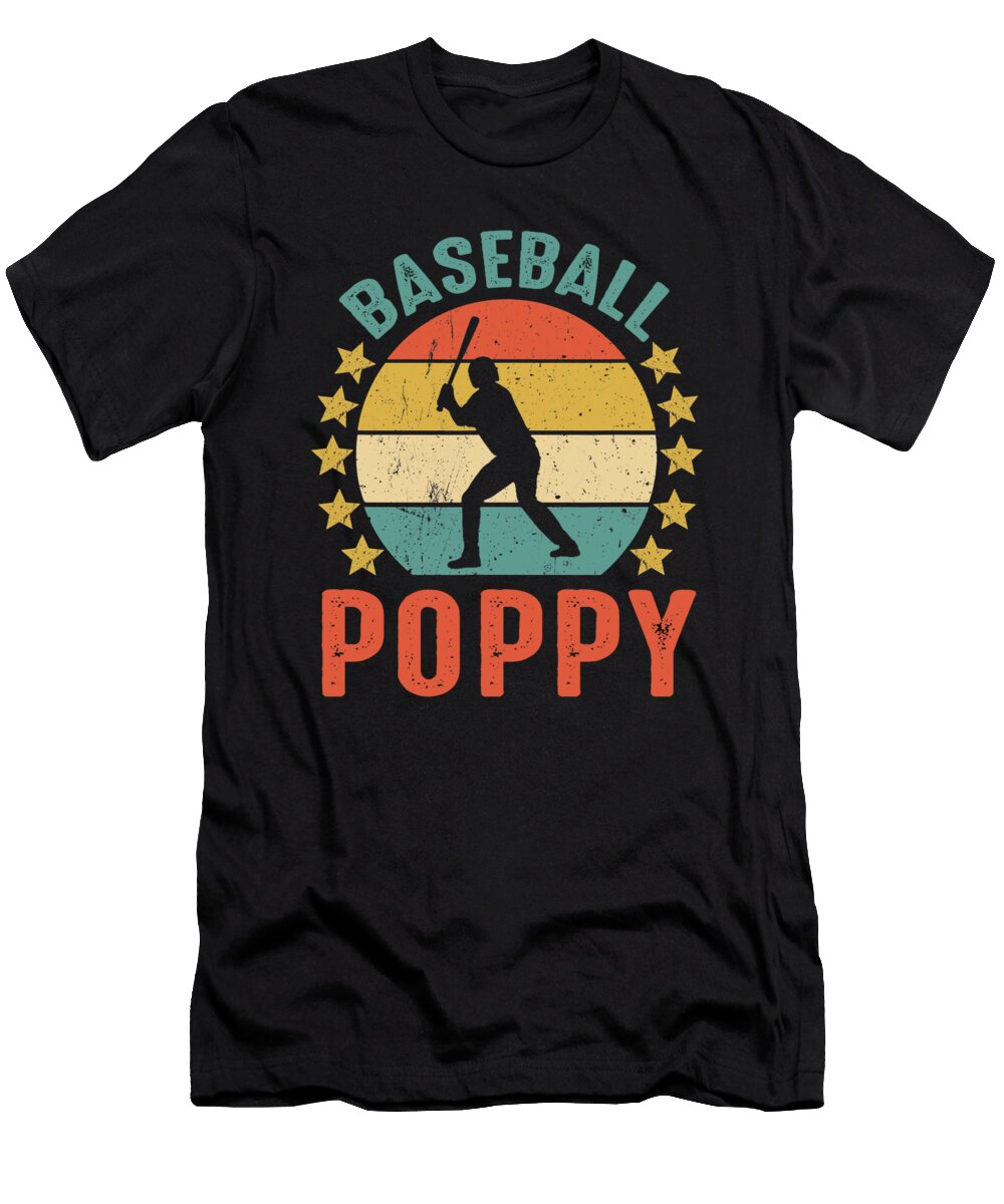 Baseball Poppy Fathers Day Dhbubble T-Shirt