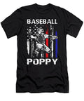 Baseball Poppy Happy Fathers Day USA Flag Dhbubble T-Shirt