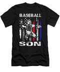 Baseball Son Happy Fathers Day USA Flag Dhbubble T-Shirt