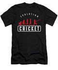 Bat and Ball Game Stumps Bails Wicket Sports Evolution Cricket Gift Thomas Larch T-Shirt