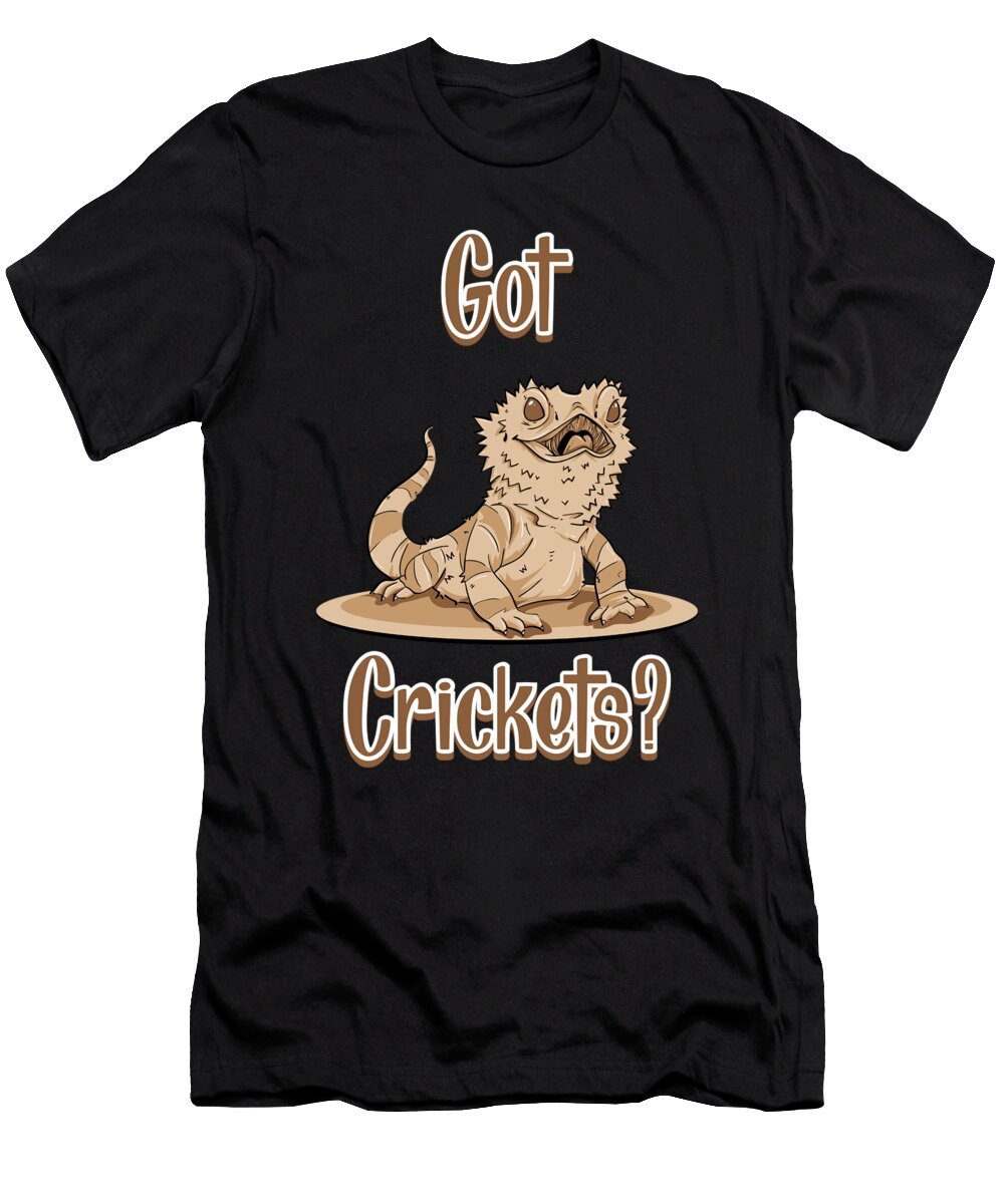 Bearded Dragon Reptile Got Crickets Raphaelartdesign T-Shirt