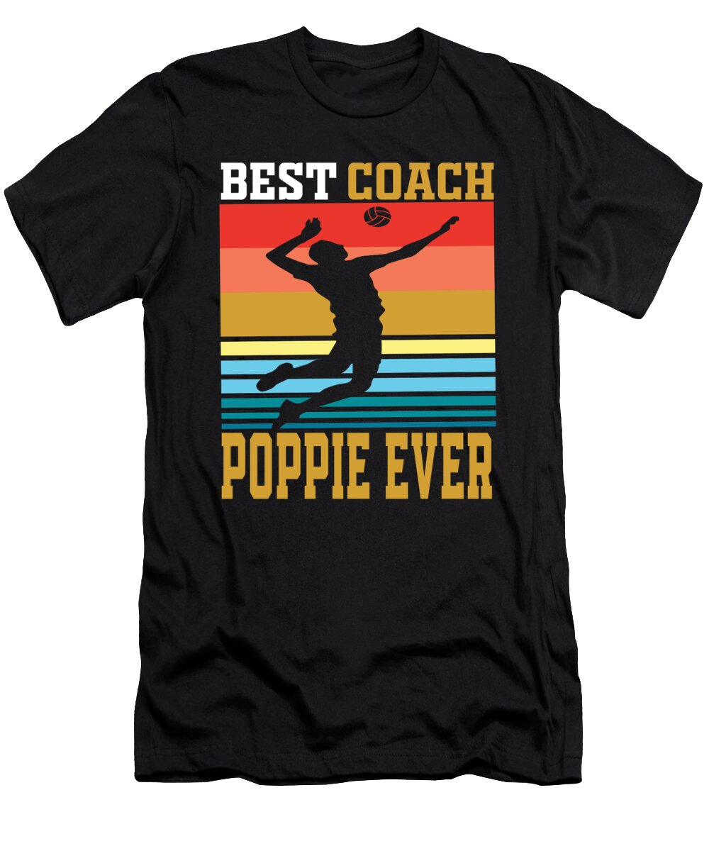 Best Coach Poppie Ever Volleyball Vintage Dhbubble T-Shirt