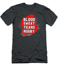 Blood Sweat and Tears Rugby for Men Women Kids Flanker Player League Union Crazy Squirrel T-Shirt