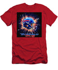 Buffalo Bills Helm Exploding Background Kevin Walker and Pixel Reverie T-Shirt