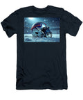 Buffalo Bills Logo Football Helmet in Snow Kevin Walker and Pixel Reverie T-Shirt