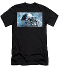 Carolina Panthers Helmet Art Kevin Walker and Pixel Reverie T-Shirt