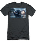 Chicago Bears Helmet in Rain Kevin Walker and Pixel Reverie T-Shirt
