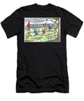 Childrens Games Boys Playing Bowling Swinging Spinning Shackles Sarbacan Cricket and Marbles in England 17th Century Colourful Engraving From a 17th Century Illustration American School T-Shirt