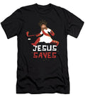 Christian Religious Sport Ice Hockey Goalie Jesus Saves Maximus Designs T-Shirt