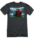 Cincinnati Bengals Helmet on Rainy Field Kevin Walker and Pixel Reverie T-Shirt