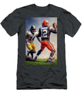 Cleveland Browns Quarterback Shedeur Sanders Looks to Pass As Pittsburgh Steelers Cornerback Joey P Robert Williams T-Shirt