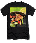Close Up of Roast Beef and Vegetables on Grill Jalag Michael Holz T-Shirt
