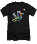 Colorful Cat Playing Volleyball Player Kitten Lover Job T-Shirt