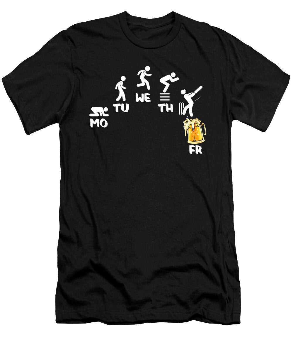 Cricket Player Batsman Umpire Bowler Jonathan Kraske T-Shirt