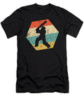 Cricket Retro Distressed Hexagon Cricket Player Kevin Garbes T-Shirt