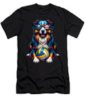 Cute Australian Shepherd Dog Volleyball USA Flag Sophie Eleanor T-Shirt