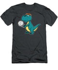 Cute Dinosaur Volleyball Christmas Gift Birthday Tom Schiesswald T-Shirt