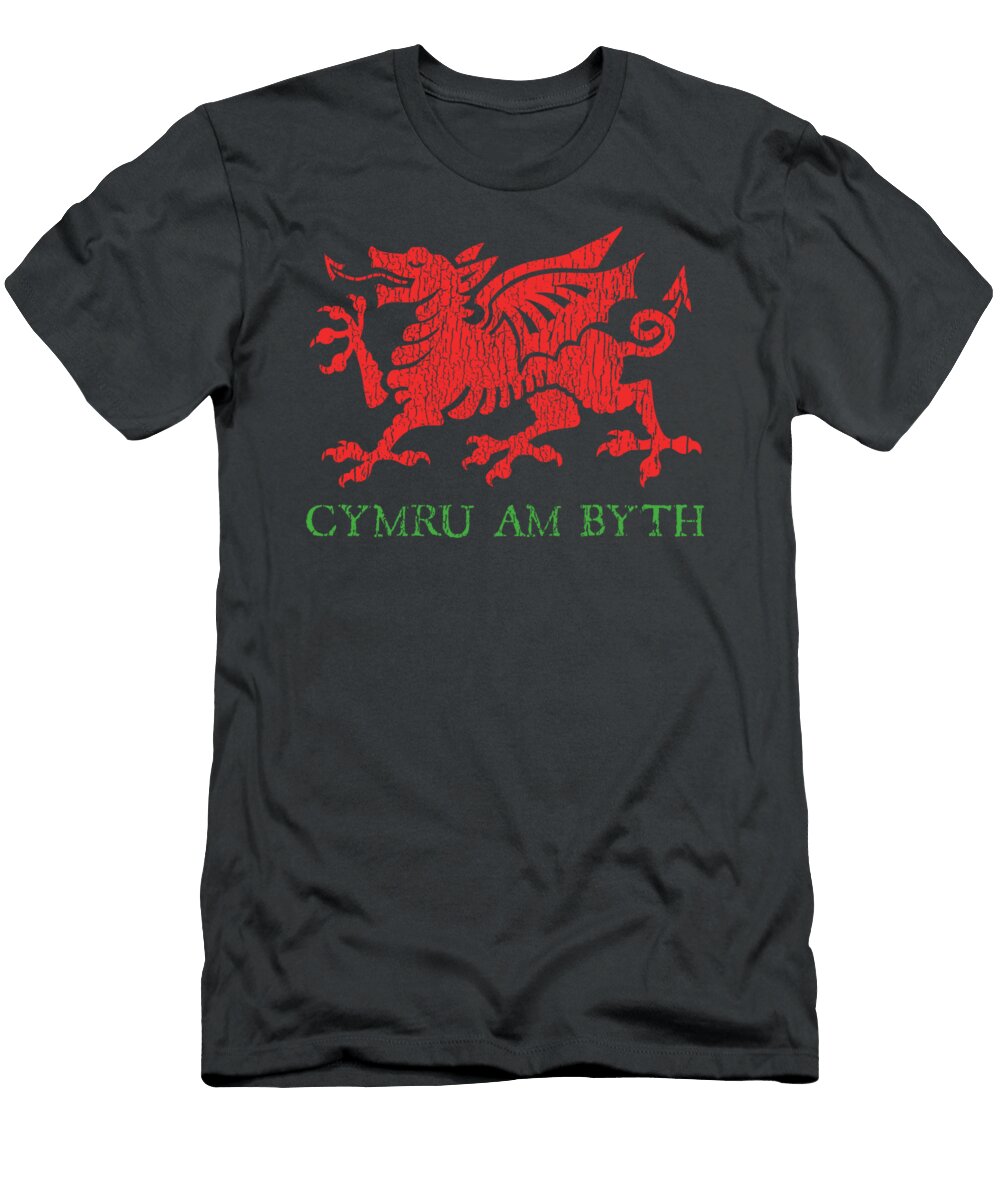 Cymru Am Byth Welsh Rugby Dragon Wales Player Pride S Haidew Miraa T-Shirt