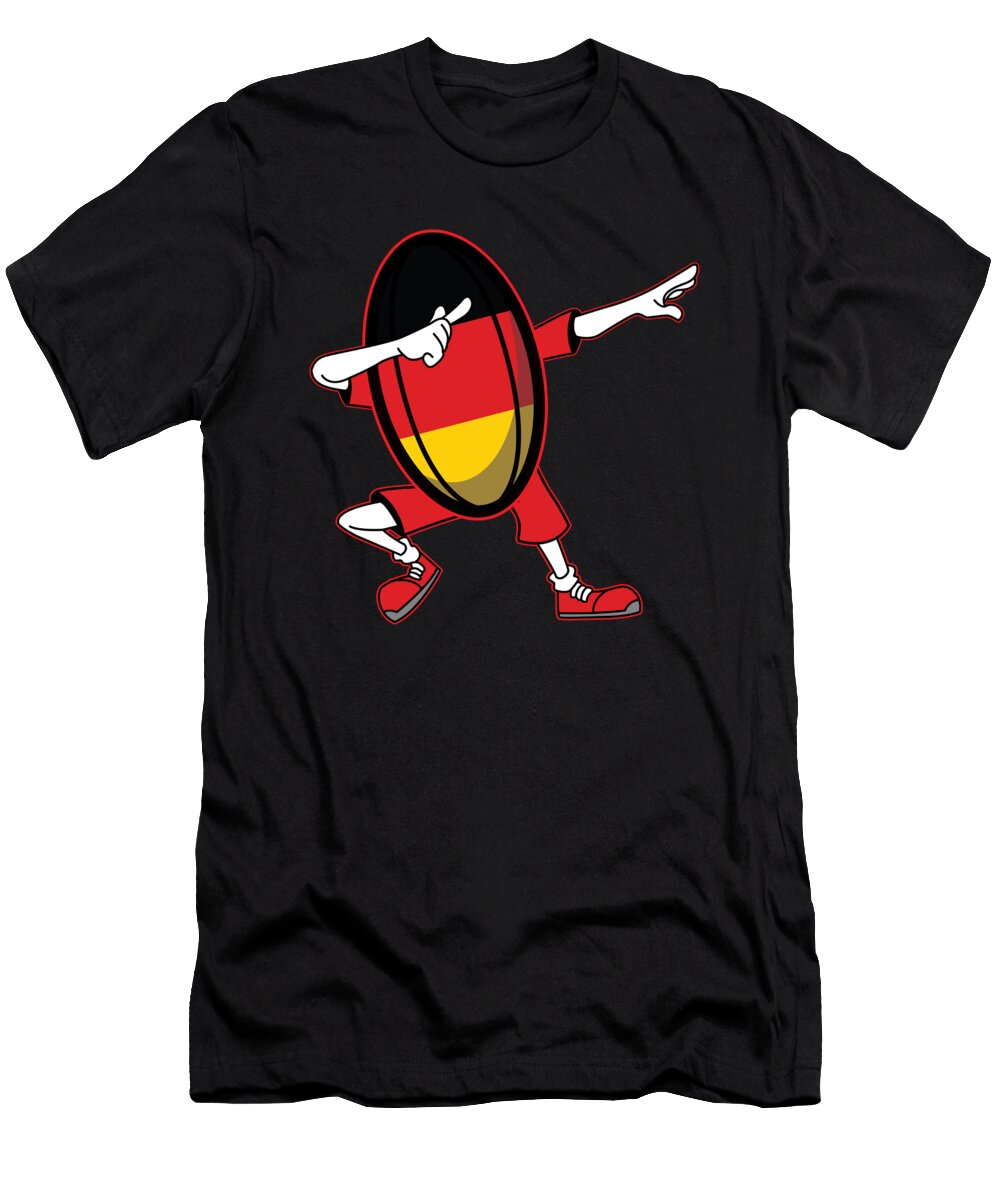 Dabbing Germany Rugby Ball 2019 Fans Kit for German Supporters Players Coaches and Rugger Football Lovers Martin Hicks T-Shirt