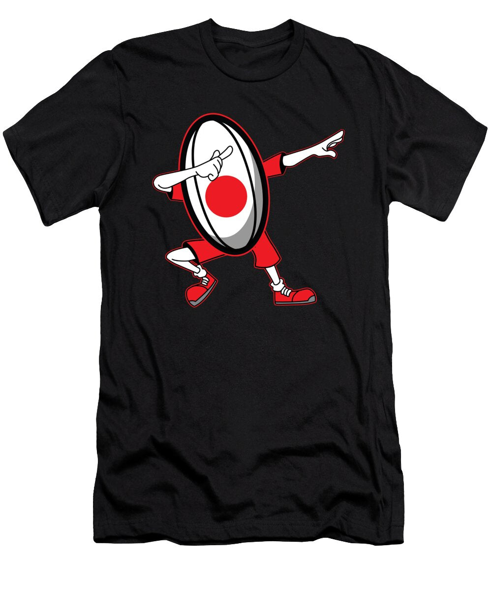 Dabbing Japan Rugby Ball 2019 Fans Kit for Japanese Supporters Players Coaches and Rugger Football Lovers Martin Hicks T-Shirt
