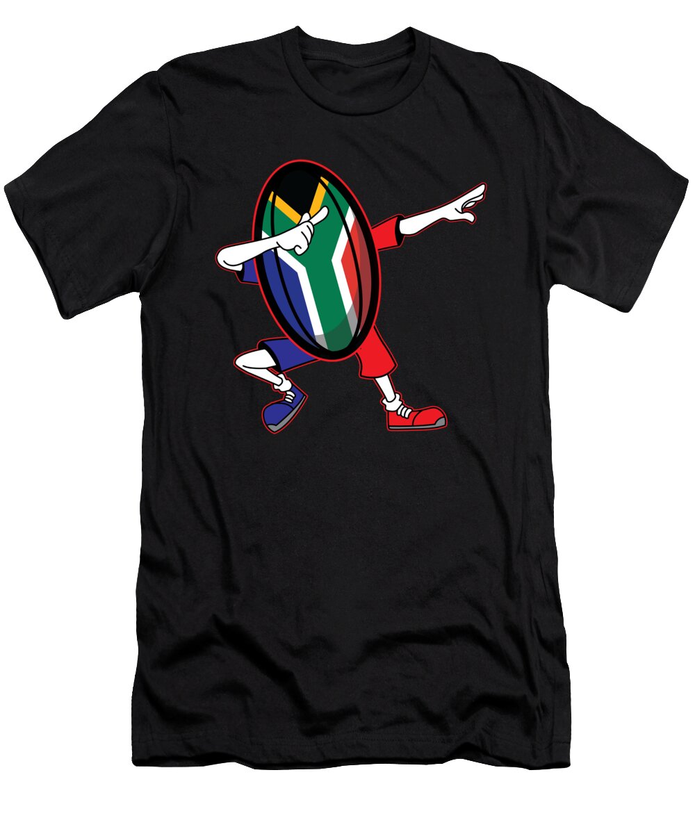 Dabbing South Africa Rugby Ball 2019 Fans Kit for South African Supporters Players Coaches and Rugger Football Lovers Martin Hicks T-Shirt