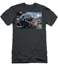 Dallas Cowboys Helmet on Rainy Field Kevin Walker and Pixel Reverie T-Shirt