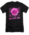 Dig for a Cure Breast Cancer Funny Volleyball in Natalie Lidford T-Shirt